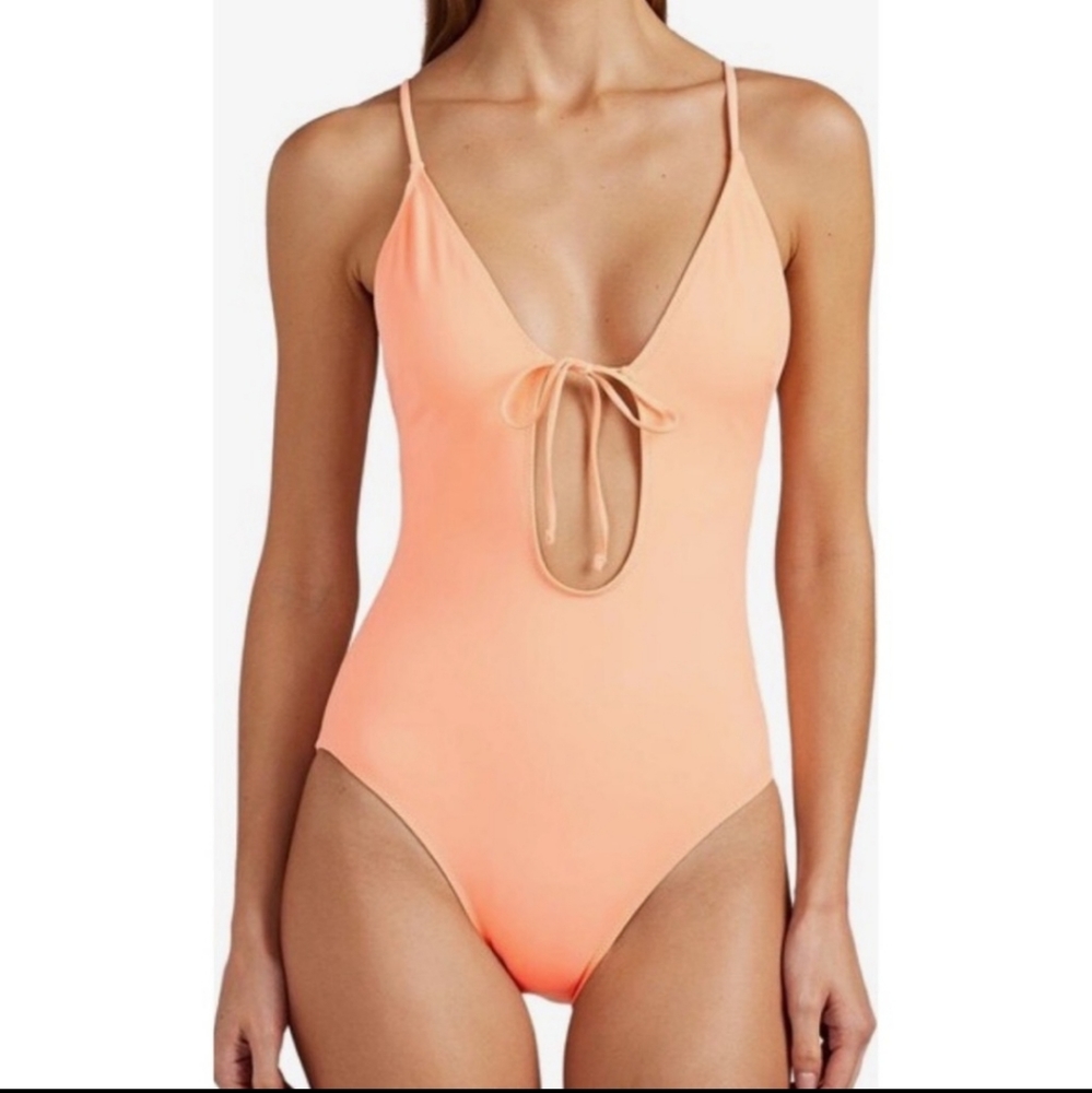 Solid & Striped NWT Kelsey Peach One Piece Swimsuit Small